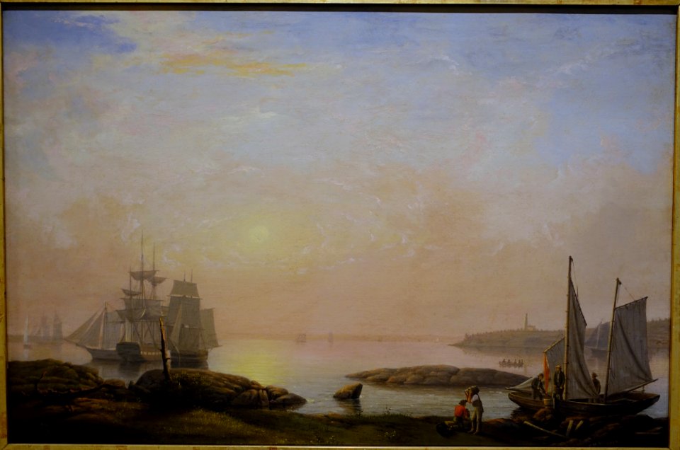 Castine Harbor by Fitz Henry Lane, 1852, oil on canvas - Portland Museum of Art - Portland, Maine - DSC04208