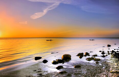 Baltic sea rock moens klint photo