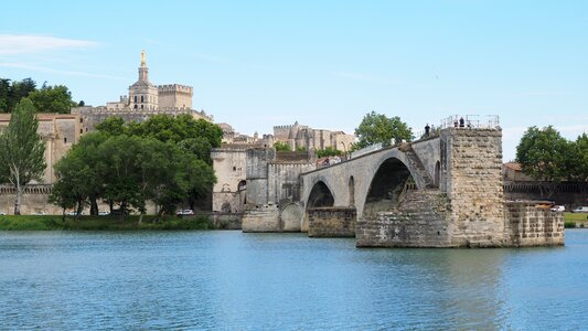 Avignon ruin arch bridge