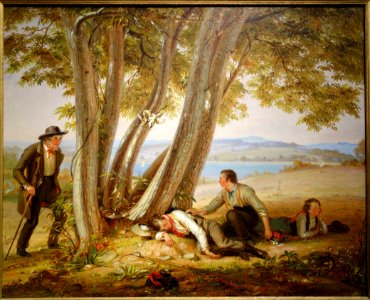 Caught Napping by William Sidney Mount, 1848, oil on canvas - Brooklyn Museum - DSC09409