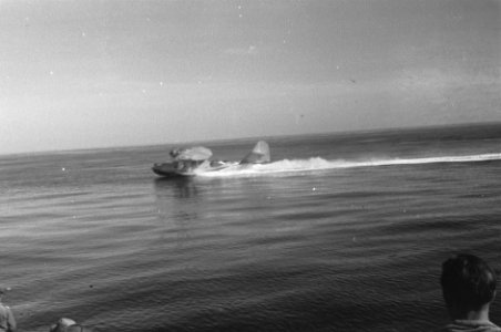 Catalina vliegboot landt op zee, Bestanddeelnr 2425