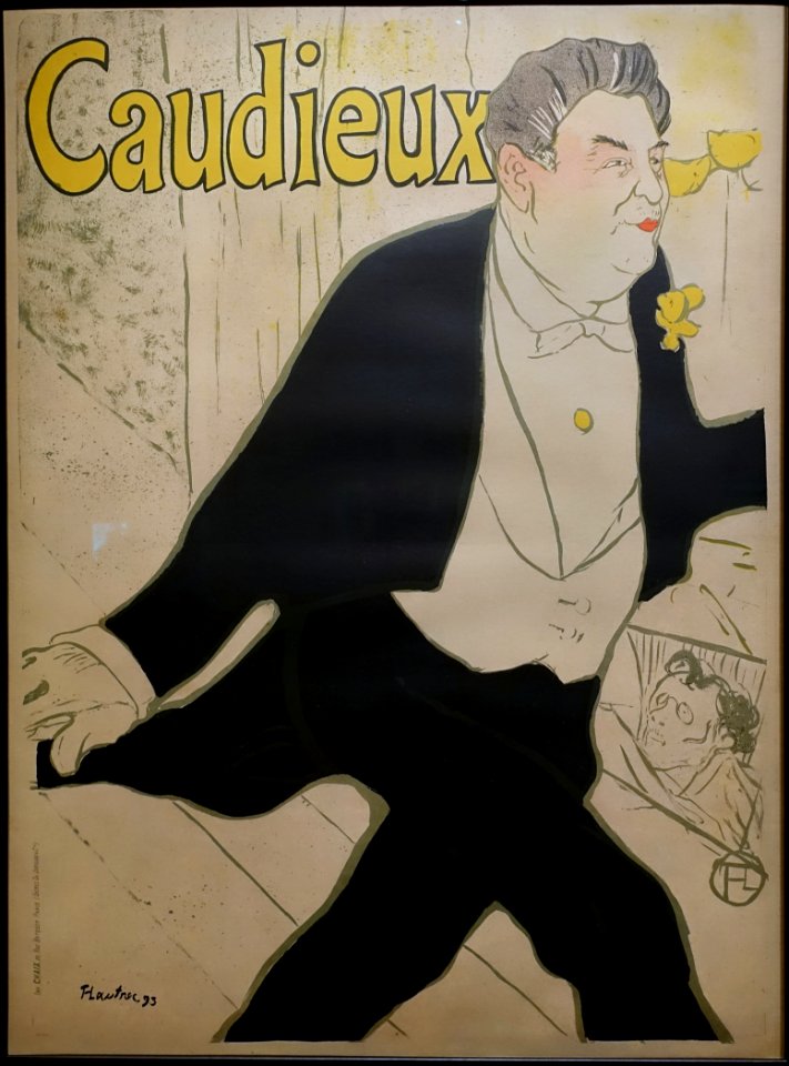 Caudieux by Henri de Toulouse-Lautrec, 1893, brush and spatter lithograph on wove paper, Wittrock P7 - Montreal Museum of Fine Arts - Montreal, Canada - DSC08861