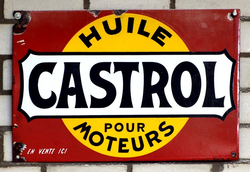 CASTROL huile pour moteurs pic1, enamel advertising sign