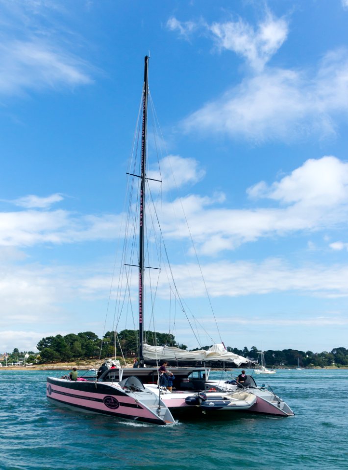 Catamaran Lui et Moi by Anne Caseneuve, gulf of Morbihan, France
