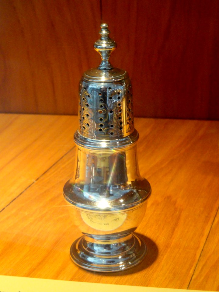 Caster, Thomas Edwards, Boston, c. 1750, silver - Hood Museum of Art - DSC09318