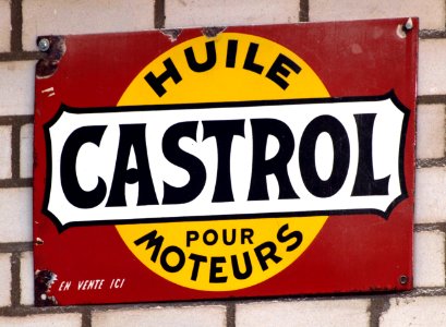 CASTROL huile pour moteurs pic2, enamel advertising sign