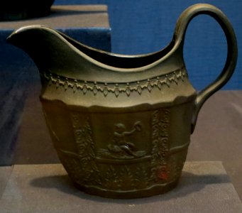 Castleford ware creamer, basalt ware, c. 1785, Dayton Art Institute