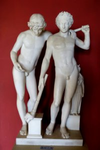 Castor and Pollux, by Joseph Nollekens, 1767-1823, marble - Shugborough Hall - Staffordshire, England - DSC00053