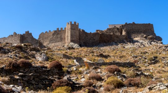 Castel tower Karystos, Euboea, Greece photo