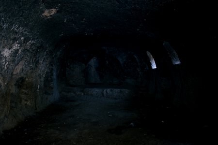 Caves at the abandoned monastic ruins atop Kale mountain overlooking Akre 11