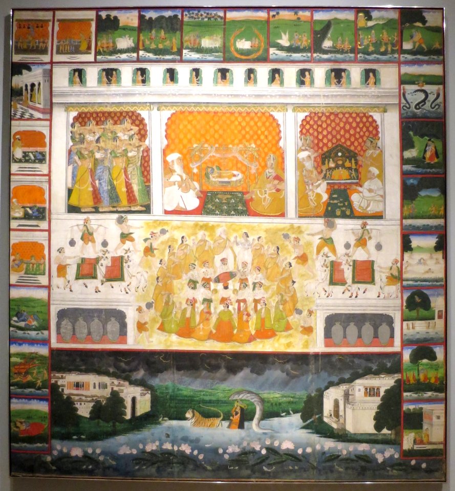 Celebration of the Birth of Krishna, distemper, Dayton Art Institute