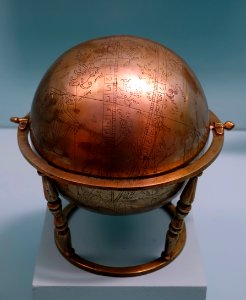 Celestial globe, India, Moghul period, 18th century AD, silvered brass - Linden-Museum - Stuttgart, Germany - DSC03849