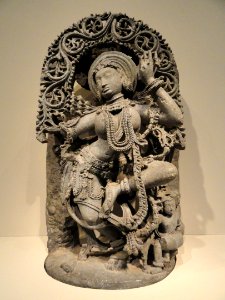 Celestial dancer, India, state of Karnataka, 12th century AD, chloritic schist - Arthur M. Sackler Gallery - DSC05965