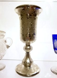 Celery vase, Louis F. Vaupel, New England Glass Company, c. 1851-1875, blown, silvered glass, engraved - Museum of Fine Arts, Boston - 20180922 153829