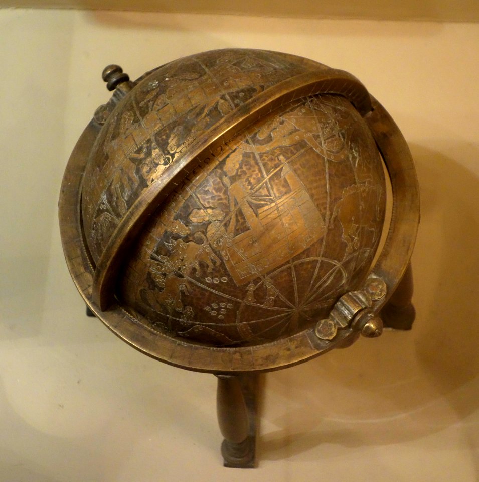 Celestial globe, Iran, c. 1800 AD, bronze - Huntington Museum of Art - DSC04908