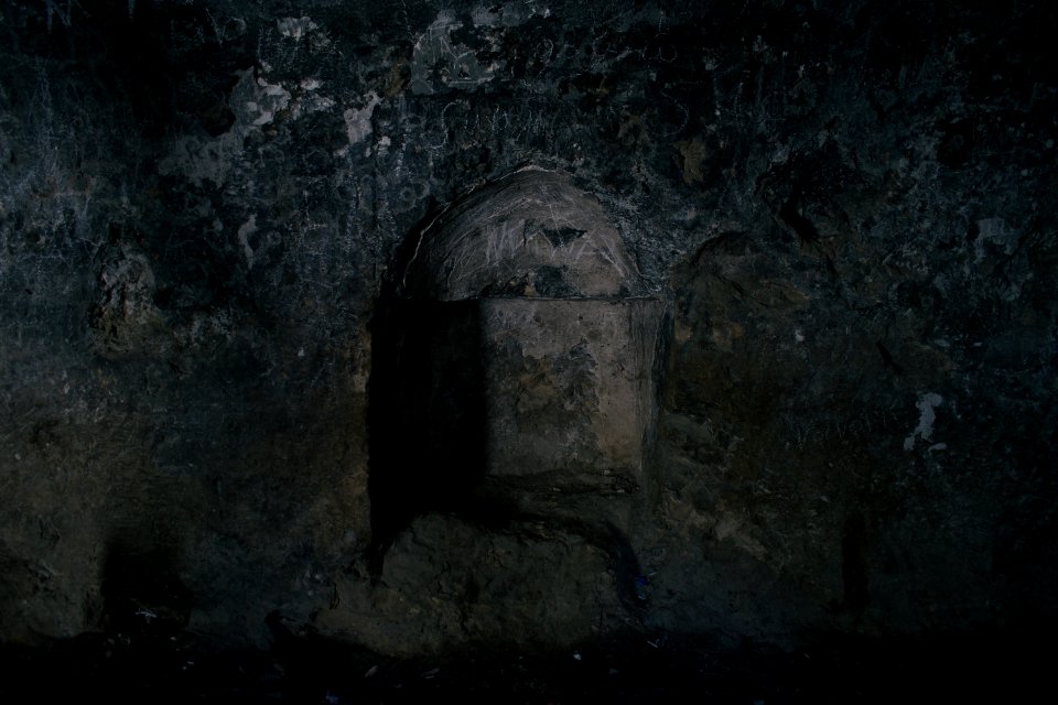Caves at the abandoned monastic ruins atop Kale mountain overlooking Akre 16