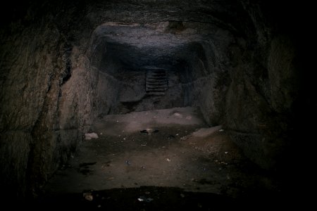 Caves at the abandoned monastic ruins atop Kale mountain overlooking Akre 08