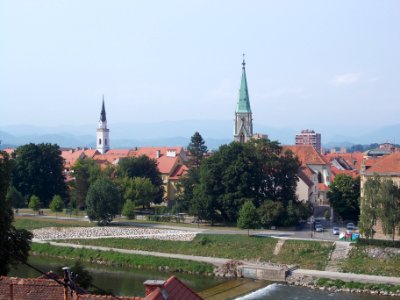 Celje Cathedral from St. Cecilia's Parish Church (Celje)
