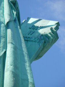 Close up lady liberty hand patriotism history photo