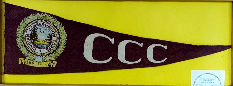 CCC pennant, 180th Co. - Northeast States Civilian Conservation Corps Museum - Shenipsit State Forest - Stafford Springs, Connecticut - DSC04305
