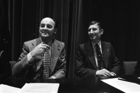 CDA-congres Amsterdam, Aantjes (l) en Van Agt, Bestanddeelnr 929-4770