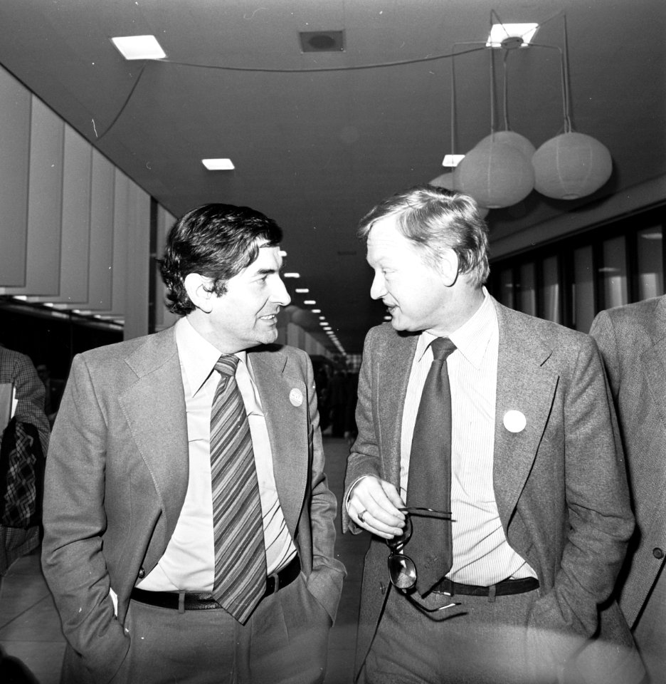 CDA-congres Amsterdam, Lubbers (l) en Andriessen, Bestanddeelnr 929-4769
