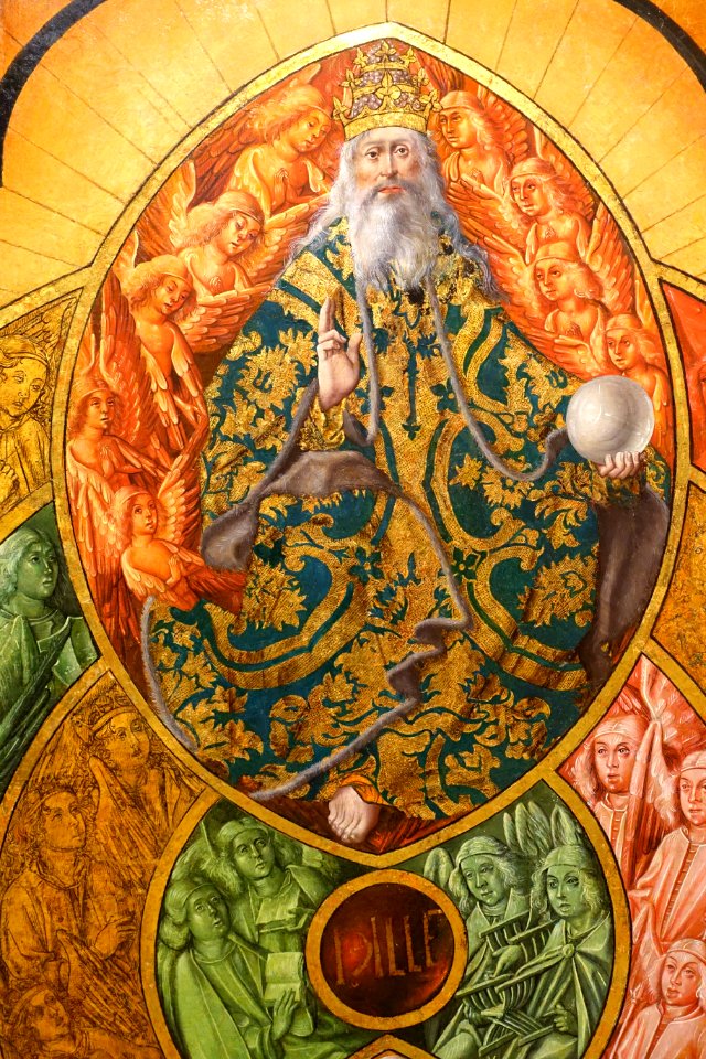 Chaos by Maestro Bartolomé, detail, after 1493, oil on panel - University of Arizona Museum of Art - University of Arizona - Tucson, AZ - DSC08309