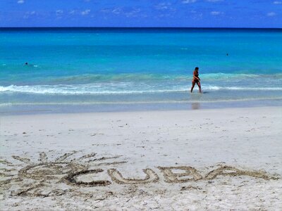 Sand beach vacations caribbean photo