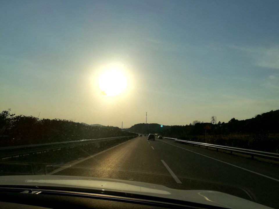 Changsha-Shaoshan-Loudi Expressway under the sunset shine in February 2018, picture11