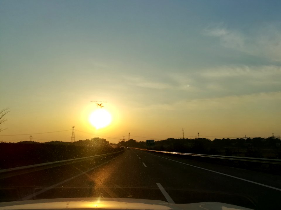 Changsha-Shaoshan-Loudi Expressway under the sunset shine in February 2018, picture3
