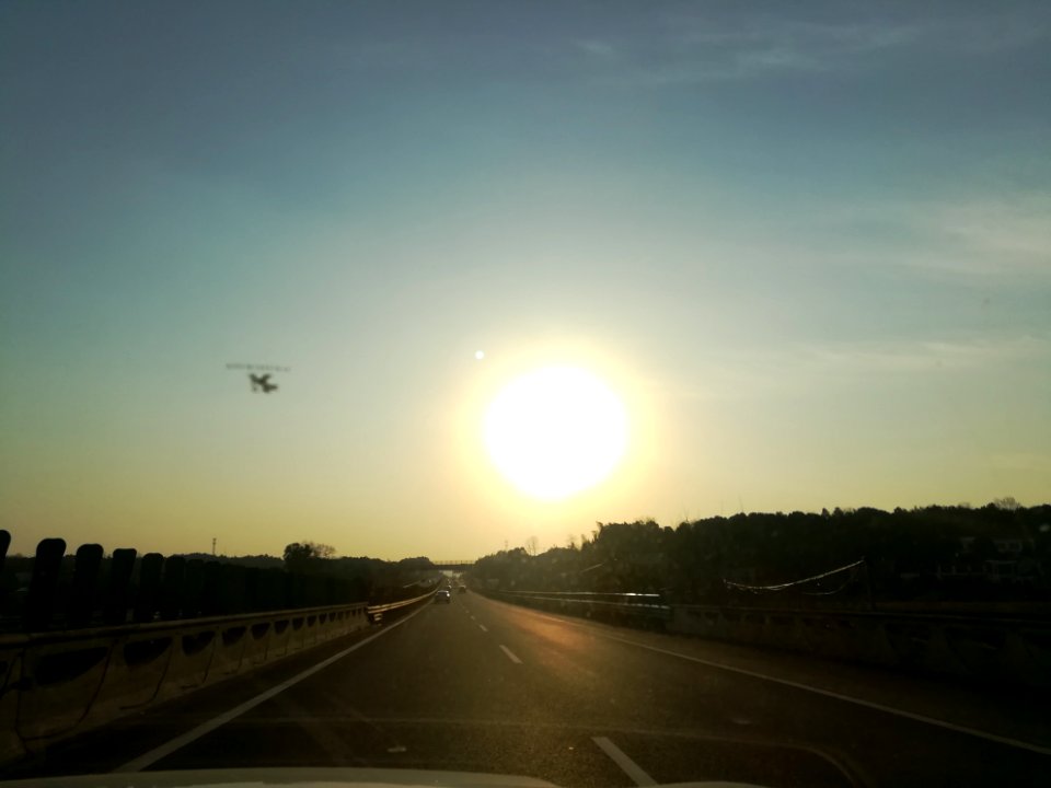 Changsha-Shaoshan-Loudi Expressway under the sunset shine in February 2018, picture6