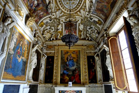 Chapel, Palazzo dei Conservatori, decorated by Jacopo Rocca and Michele Alberti, 1575-1578, gilded stucco, frescoes - Musei Capitolini - Rome, Italy - DSC05919