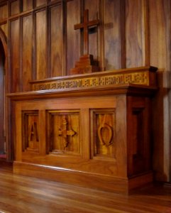 Chapel Altar at Royal Mausoleum, Honolulu, HI photo