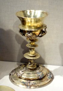 Chalice, maker unknown, Mexico, early 18th century, silver, gold wash - De Young Museum - DSC01010