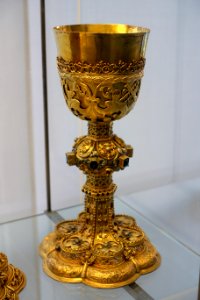 Chalice, Master FA, Siebenburgen, 1637, parcel-gilt silver, gemstones - Germanisches Nationalmuseum - Nuremberg, Germany - DSC02691