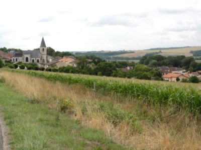 Chalaines (Meuse) vue du village