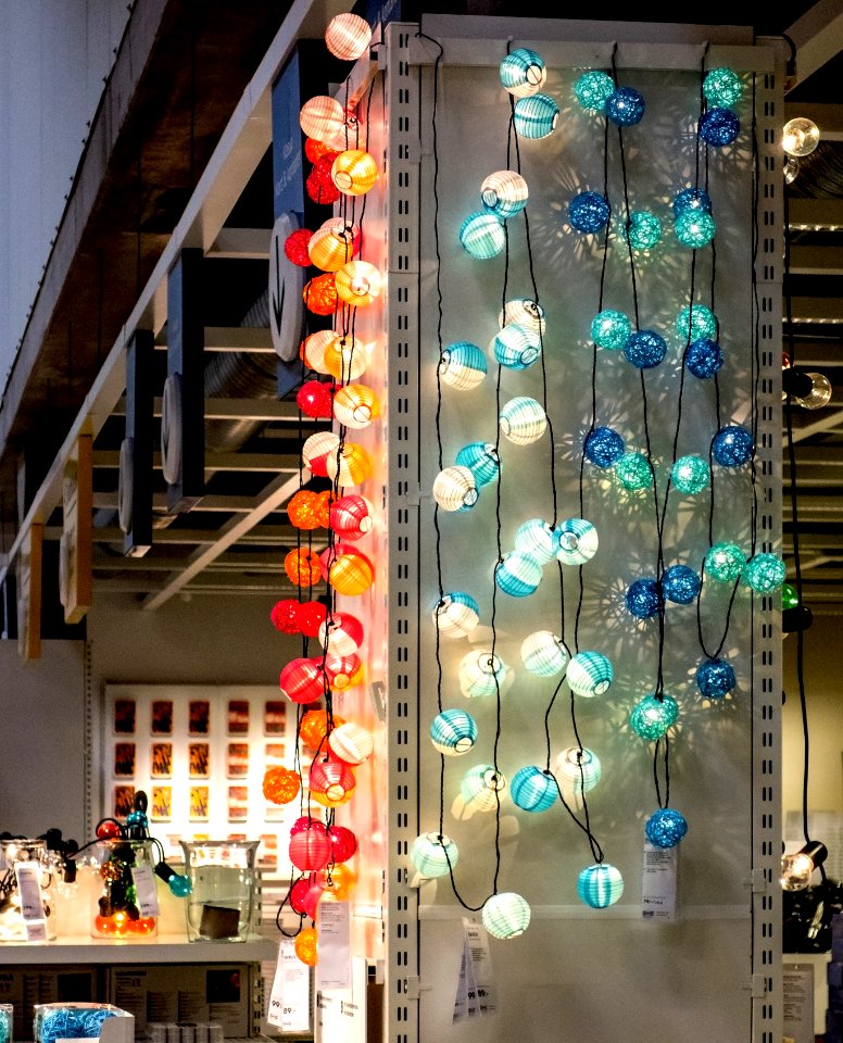 Chain lights in IKEA Torp Uddevalla 1