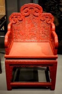 Chair, China, Qing dynasty, approx. 1750-1850 AD, lacquered wood - Asian Art Museum of San Francisco - DSC01545