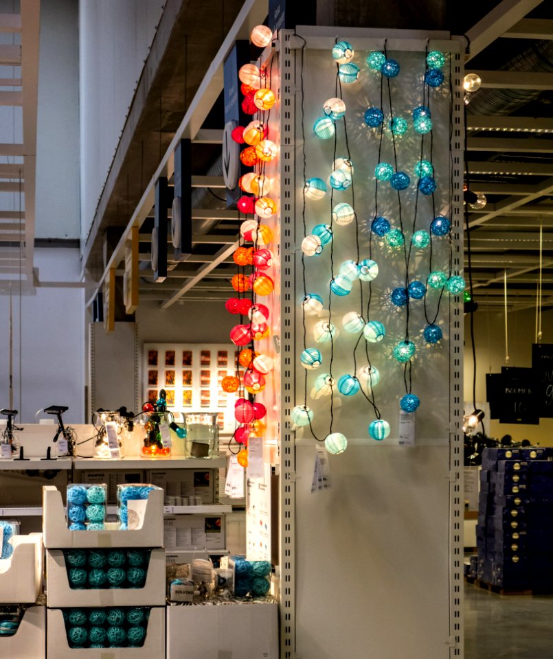 Chain lights in IKEA Torp Uddevalla 2