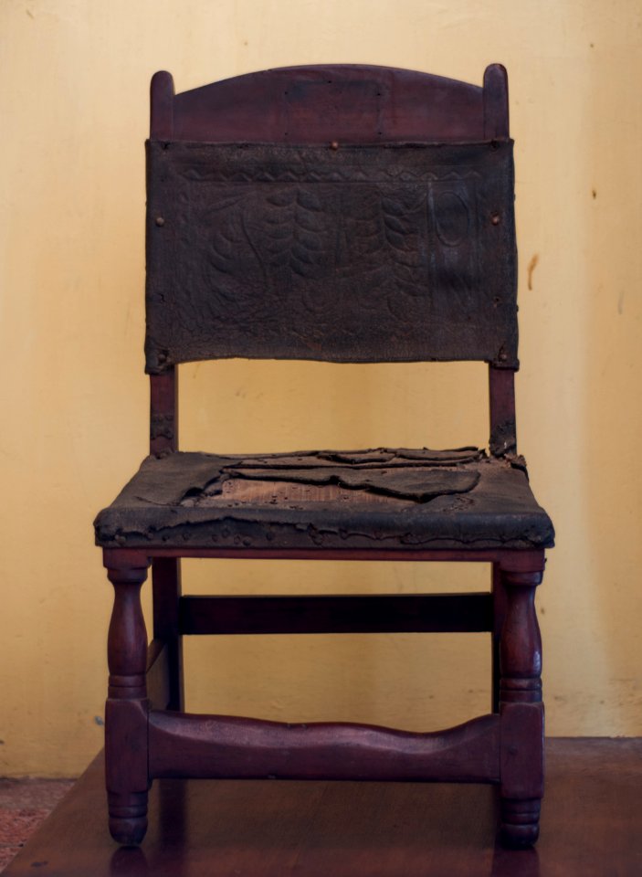 Chair where Jose Antonio Paez sat at ports of Altagracia