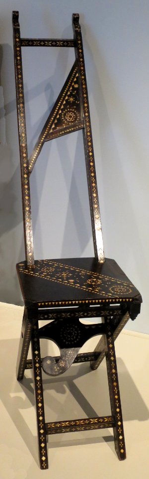 Chair from north Africa, 19th century, wood, ivory
