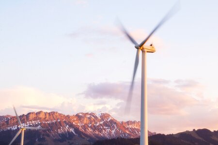 Wind park pinwheel power generation photo