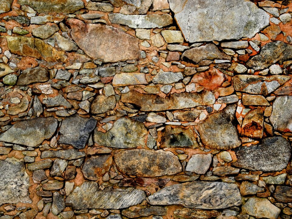 Stone wall stones old