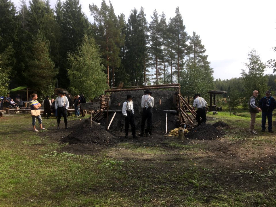 Charcoal pile in Malmbacka 1