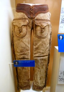 Chaps worn by Theodore Roosevelt on his Dakota Territory ranch, 1884-1886 - National Museum of American History - DSC00153