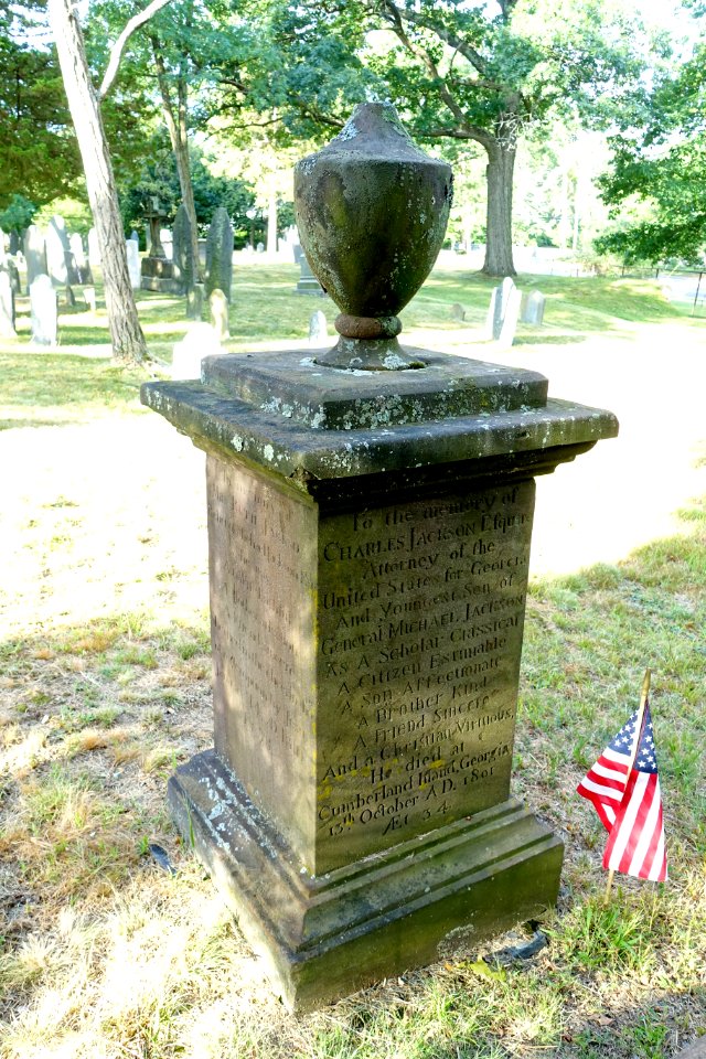Charles Jackson Esquire, Attorney of the United Staates for Georgia - East Parish Burying Ground - Newton, MA - DSC07271