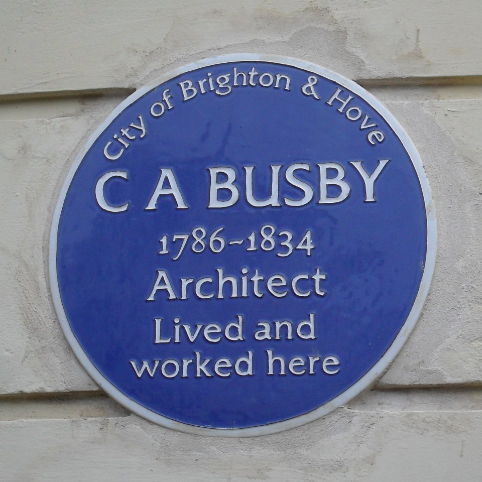 Charles Busby Plaque at 2 Lansdowne Place, Hove (July 2010)