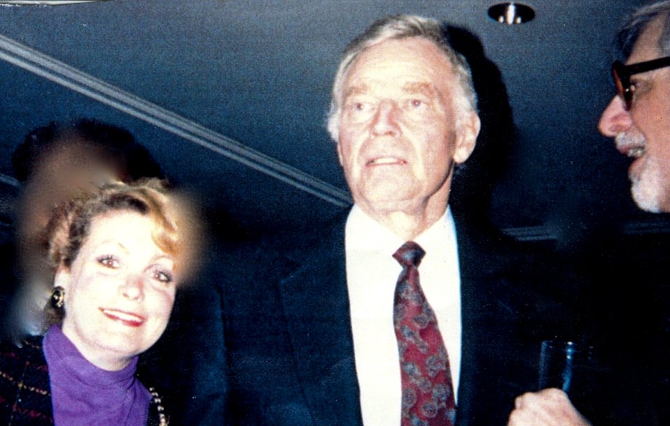 Charleton Heston & Terrie Frankel & Leonard Stern at the Producers Guild of America Awards
