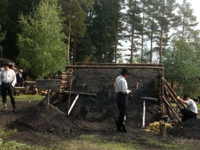 Charcoal pile in Malmbacka 2