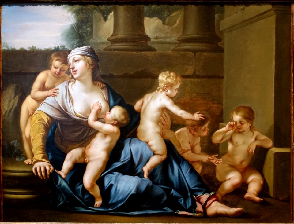 Charity by Jacques Blanchard, Paris, c. 1634-1635, oil on canvas - Blanton Museum of Art - Austin, Texas - DSC07834
